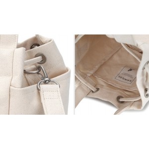 Kangol Flocking Simbol Canvas Bucket Bag- Ivory 3791
